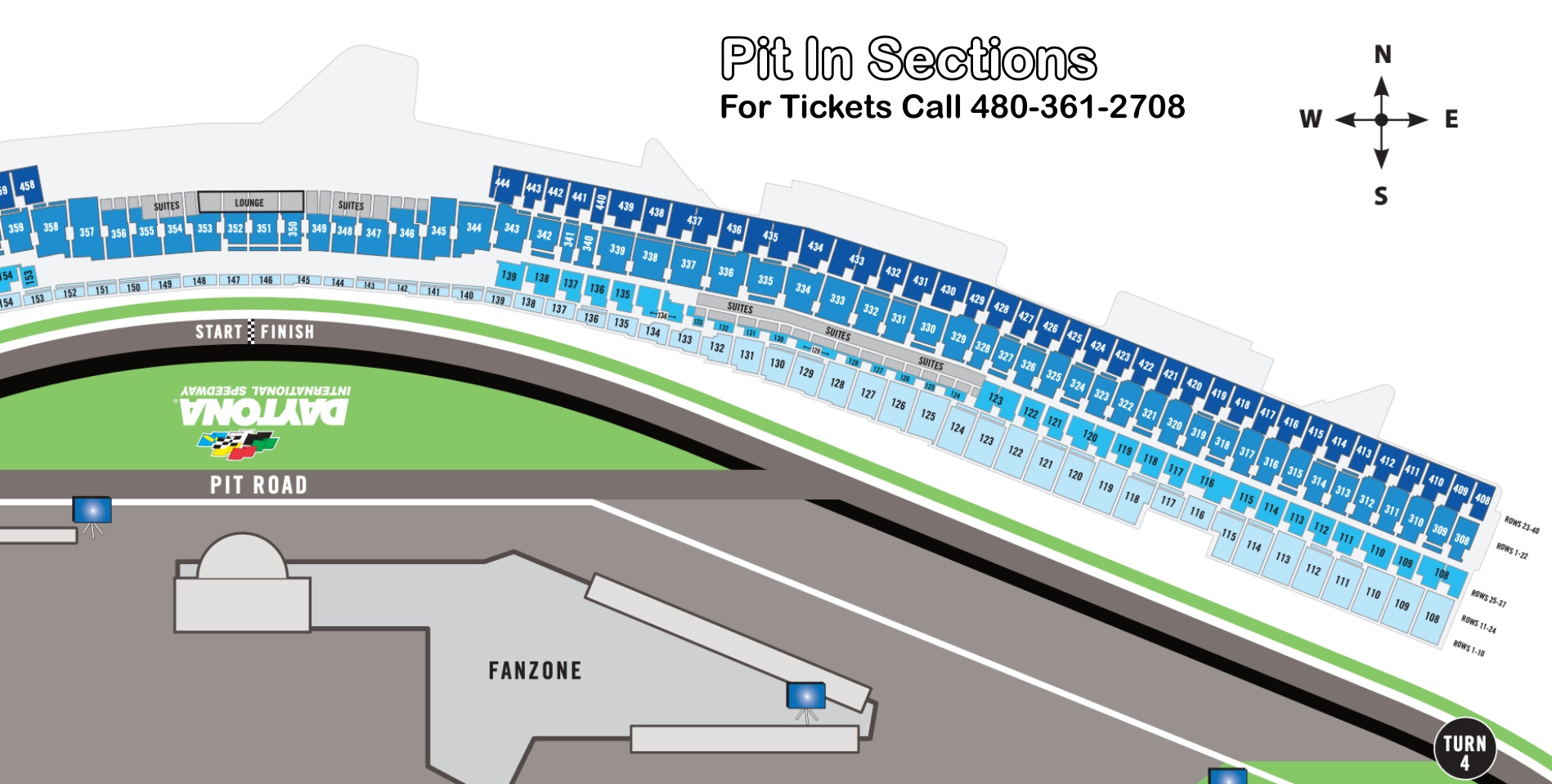 Daytona Speedway Seating Chart